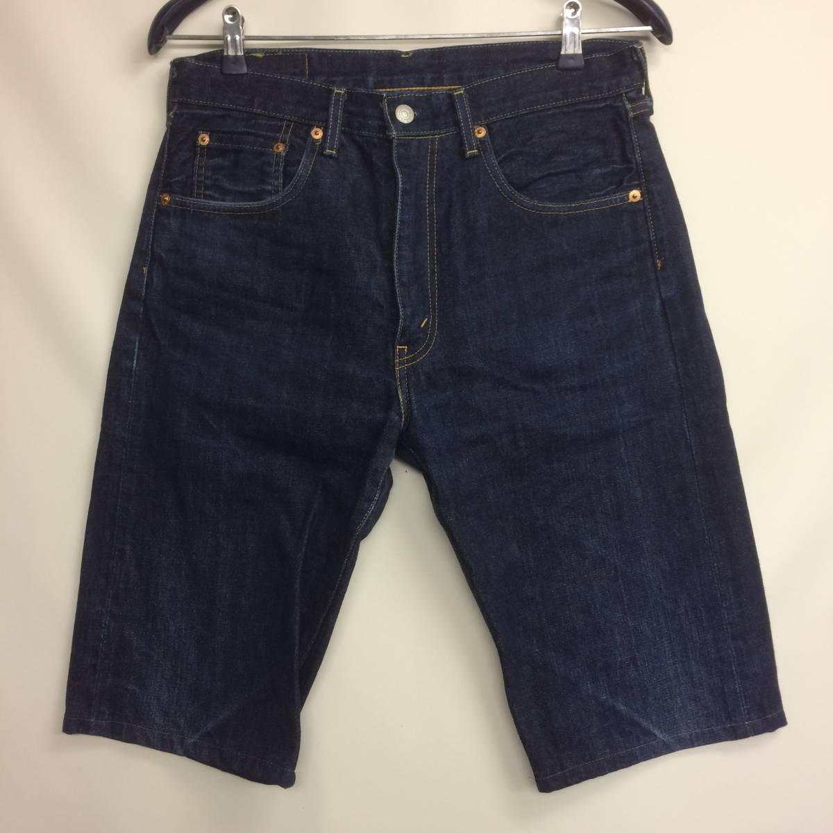 日本製 復刻 リーバイス 502 ハーフパンツ仕様 BIGE 濃紺 W32 日本製 復刻 リーバイス 502 ハーフパンツ仕様 BIGE 濃紺 W32