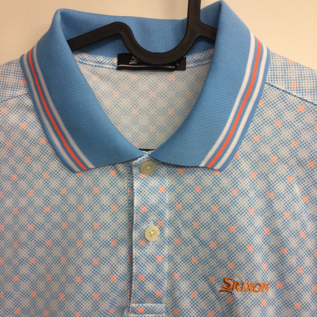  Srixon SRIXON короткий рукав Golf скорость . рубашка-поло бледно-голубой L размер 