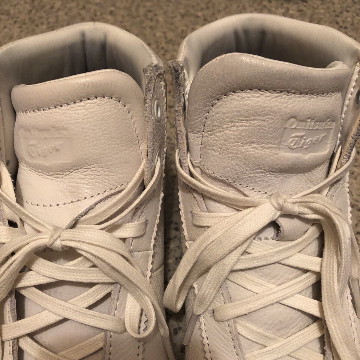 美品オニツカタイガーハイカットスニーカー 白 25 5センチ asics 美品オニツカタイガーハイカットスニーカー 白 25 5センチ asics