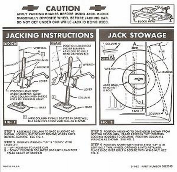 [002639] 63 convertible Chevrolet Impala jack user's manual seat li Pro 