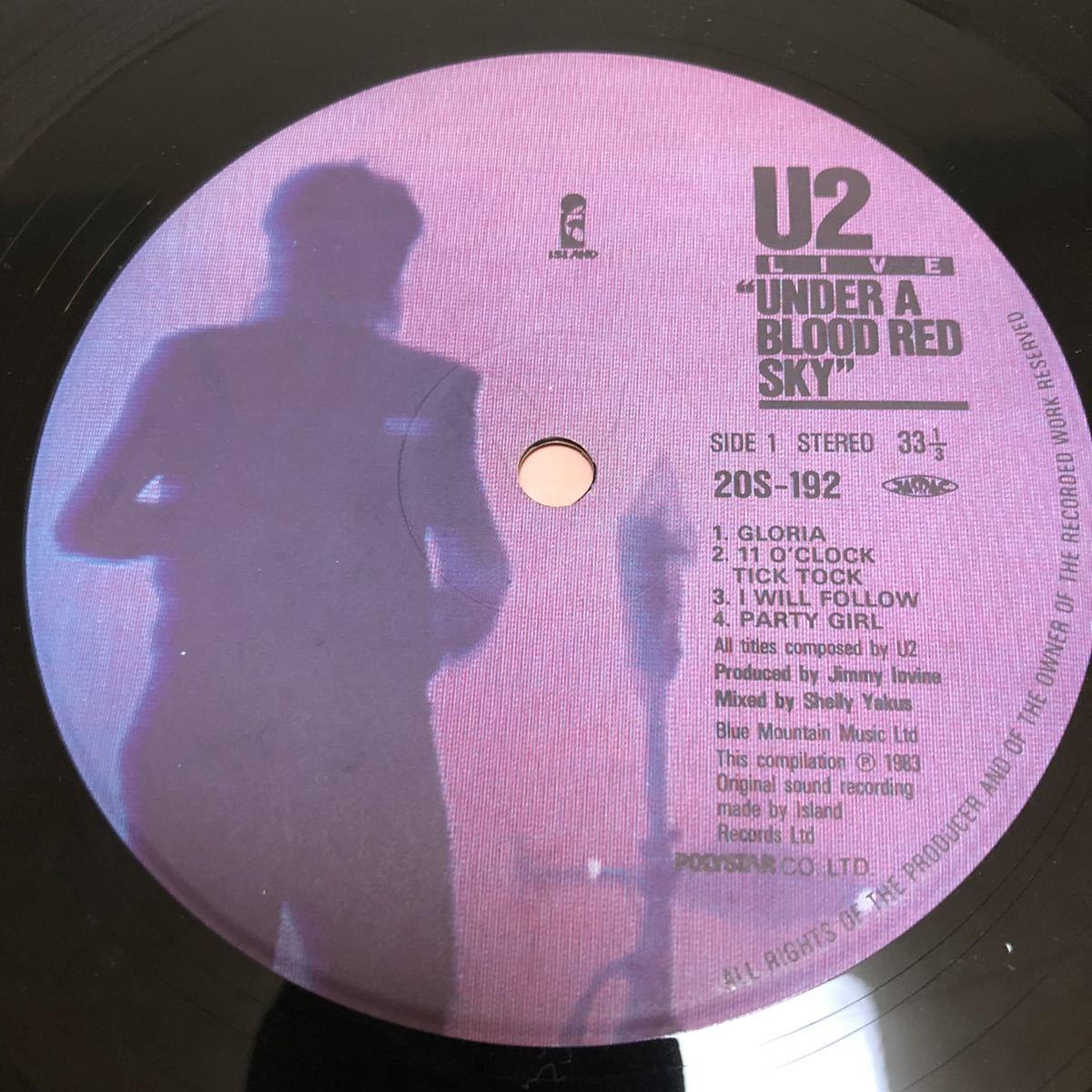 【 японское издание 】U2 LIVE Under a Blood Red Sky  кровавый  красный  Sky  / LP  пластинка  / 20S192 / ... нет  /  западная музыка　  рок  /