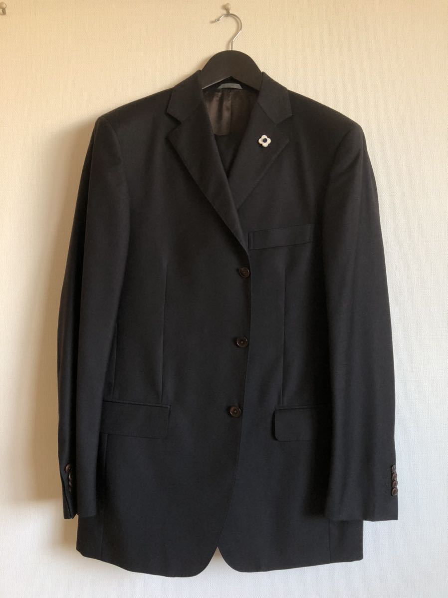 【超目玉枠】 スラックス パンツ テーラードジャケット LARDINI 【6】ランディーニ セットアップ ウール 3ボタン 美品 シングルボタン Lサイズ