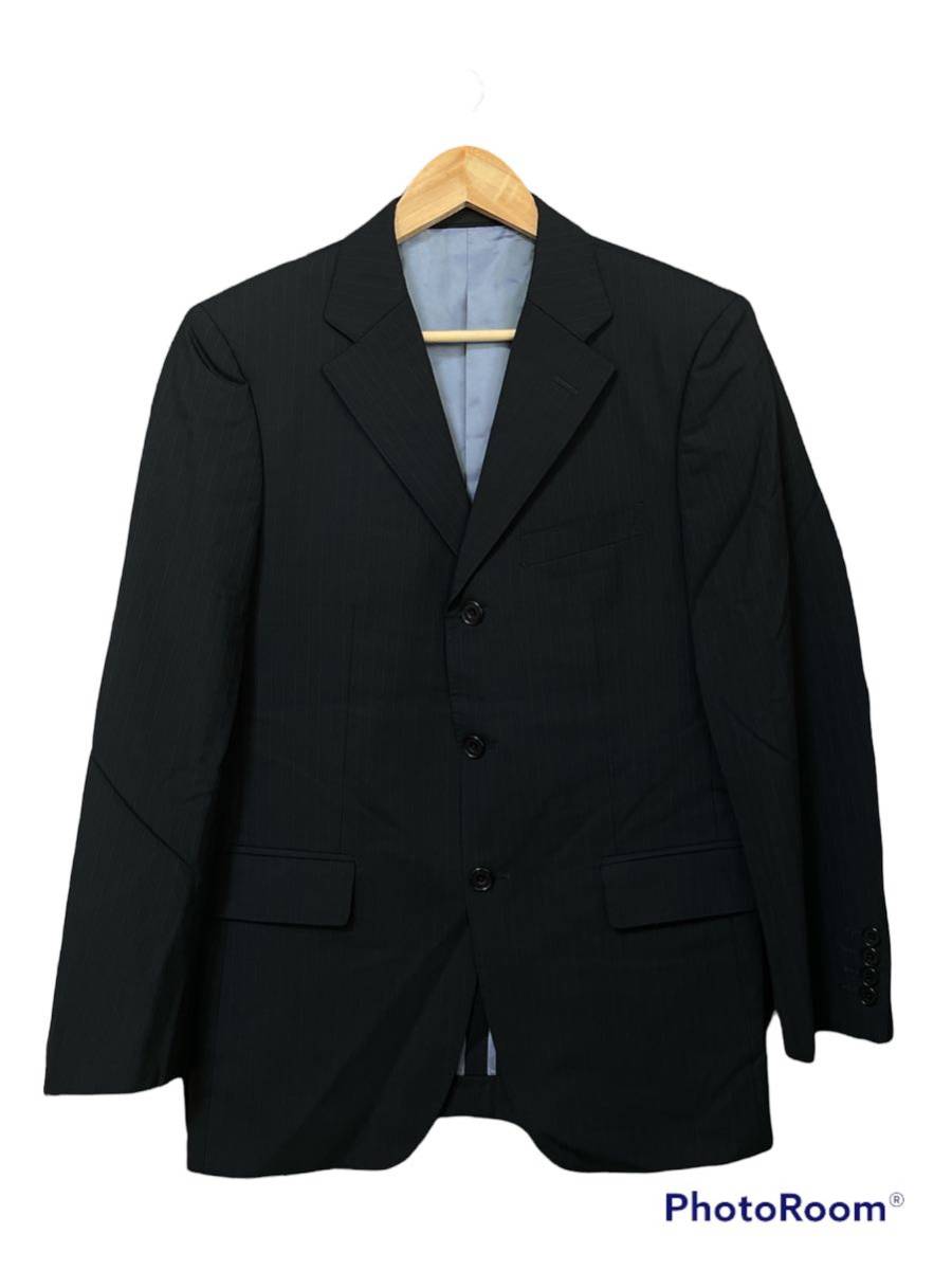 超人気の ブルー ブラック セットアップスーツ テーラードジャケット