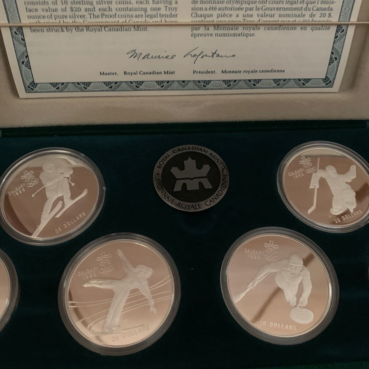カナダ　カルガリーオリンピック　新品　記念銀貨　1985-1987