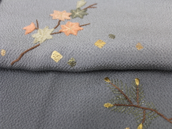 楽布特選 90833 縮緬手刺繍訪問着 未仕立て新品 wft