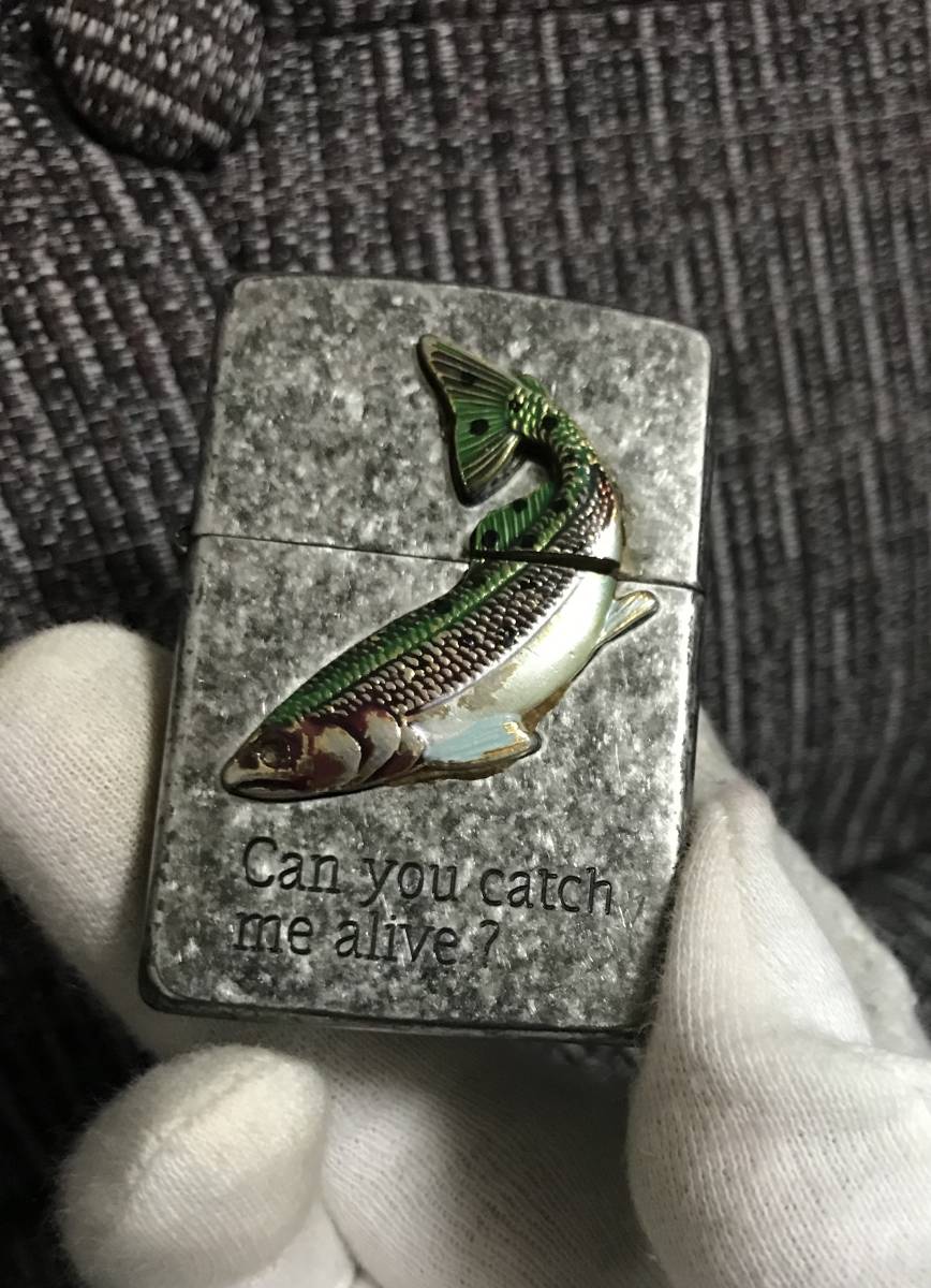 ★★★★★ ZIPPO★ ZIPPO CAN YOU CATCH ME ALIVE ? 動物 守る希少・ヴィンテージ★ZIPPO ジッポー★ B-XI-1995年製造