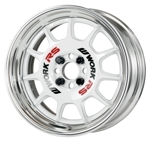 F:9J／R:9.5J×17インチ PCD:100-4H 国産車用 オーダーインセット 新品4本 WORK EMOTIONエモーション RS11 Bブラック, Wホワイト_画像6