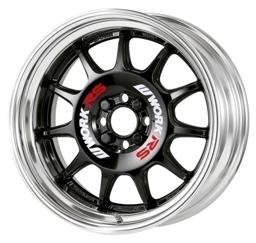 F:7J／R:9J×17インチ PCD:114.3-5H 国産車用 オーダーインセット 新品4本 WORK EMOTIONエモーション RS11 Bブラック, Wホワイト_画像4