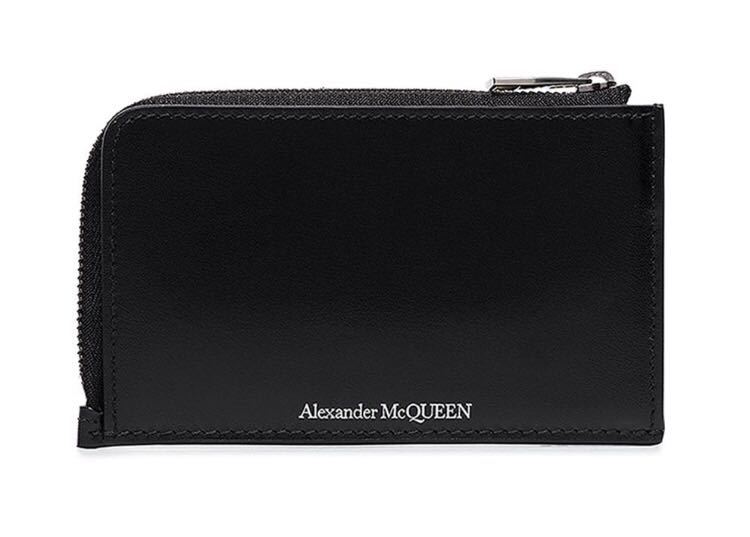  regular new goods 20AW ALEXANDER McQUEEN Alexander McQueen smooth leather round Zip coin card-case purse wallet 