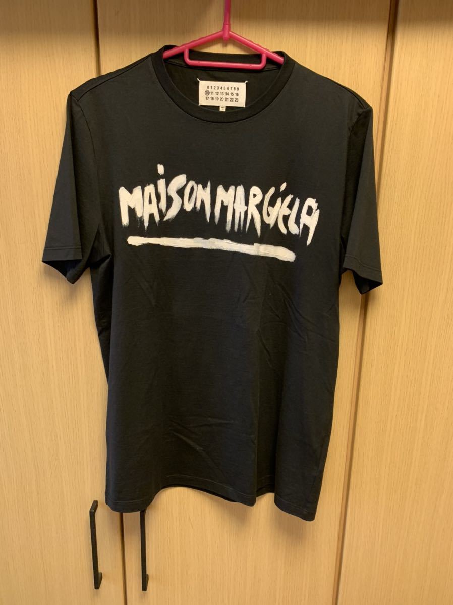 2021セール 正規未使用 16SS Maison Margiela メゾン マルジェラ グラフィティ ペンキ ペイント ロゴ クルーネック Tシャツ 黒 44 S50GC0416 S22155 半袖 メンズファッション MELROSE（ファッション）