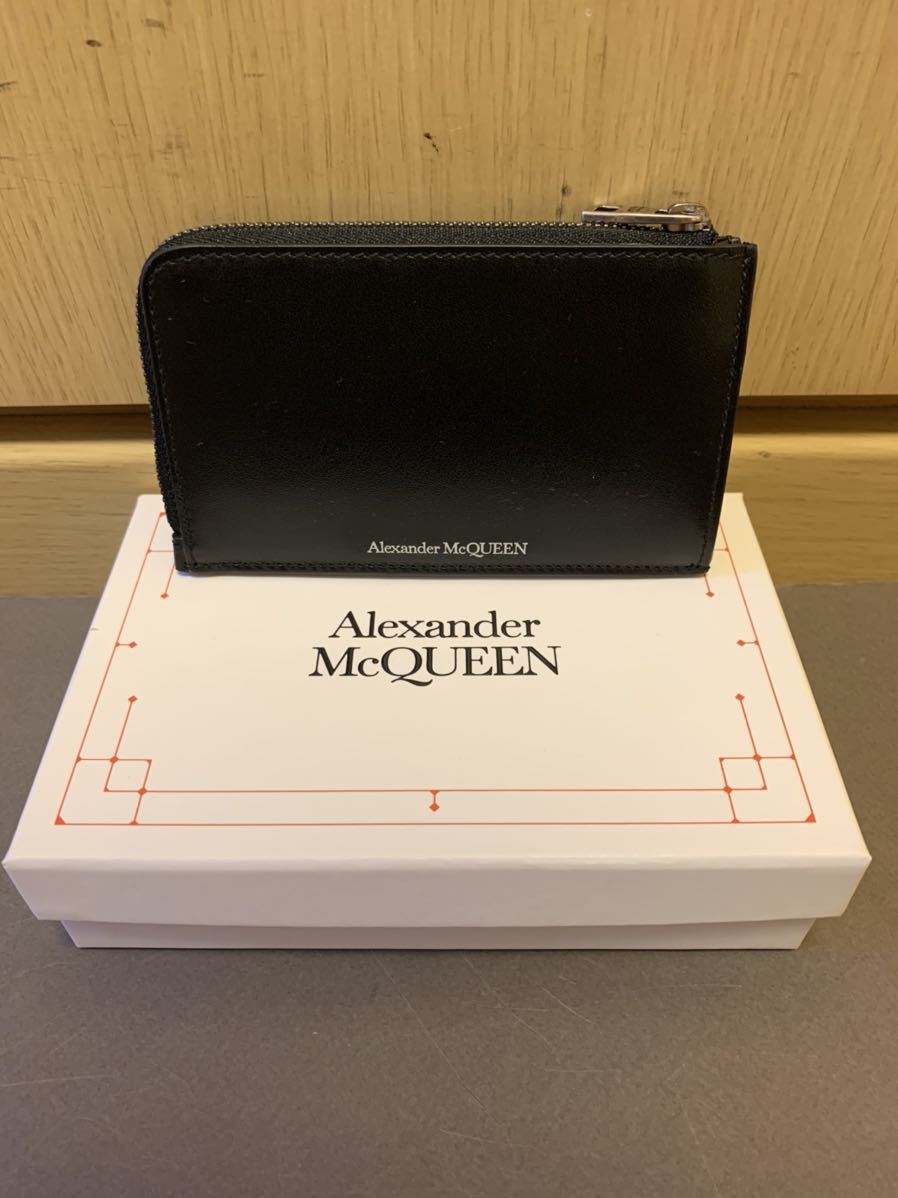  regular new goods 20AW ALEXANDER McQUEEN Alexander McQueen smooth leather round Zip coin card-case purse wallet 