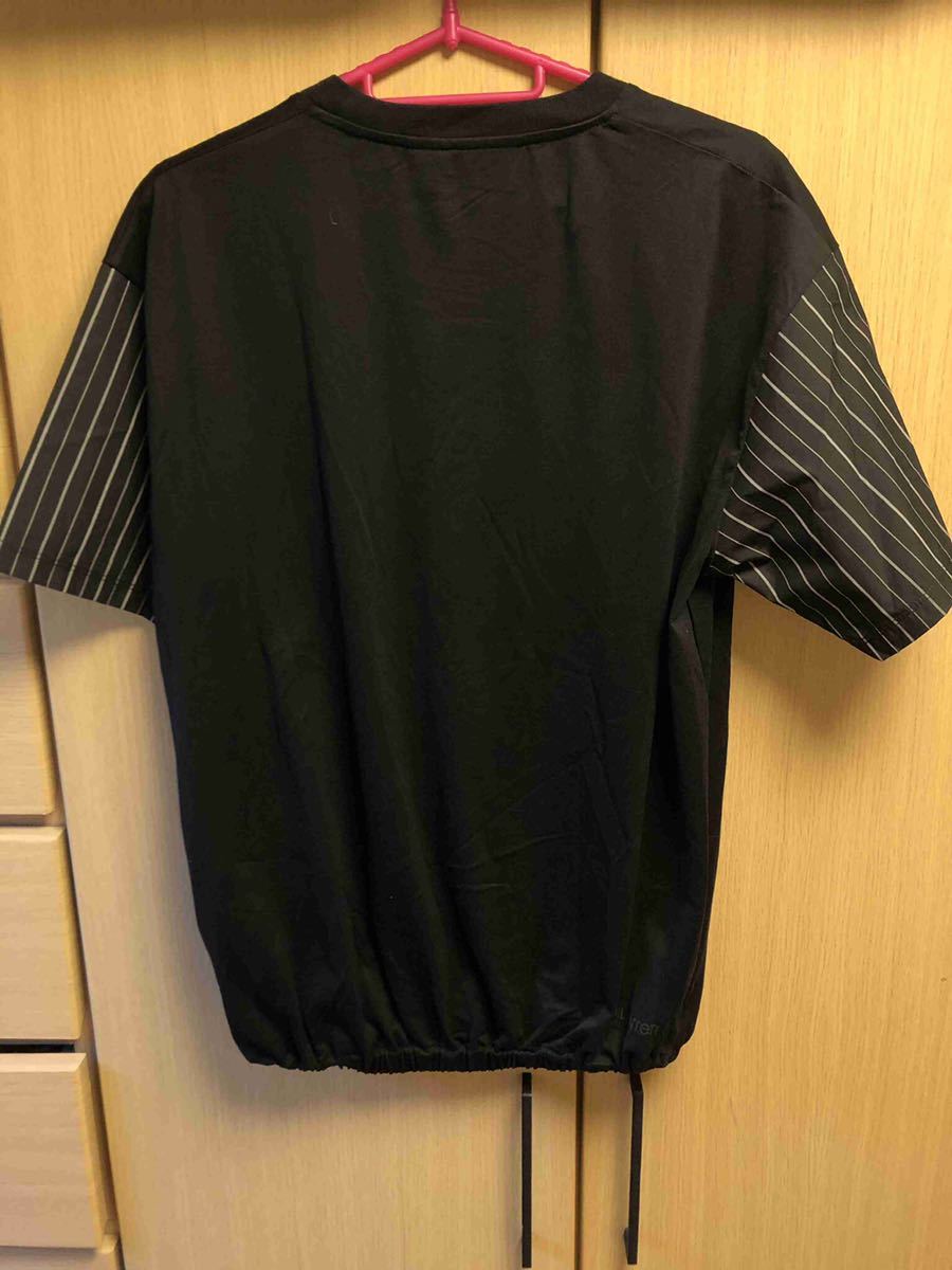 国内正規 20SS Neil Barrett ニールバレット ストライプ 袖切替 半袖 クルーネック Tシャツ 黒 XS BJT751C-N535C_画像7