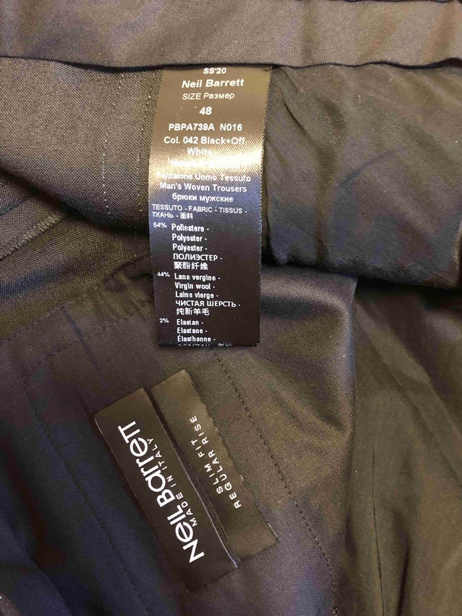 正規 未使用 20SS Neil Barrett ニールバレット 側章 サイドライン