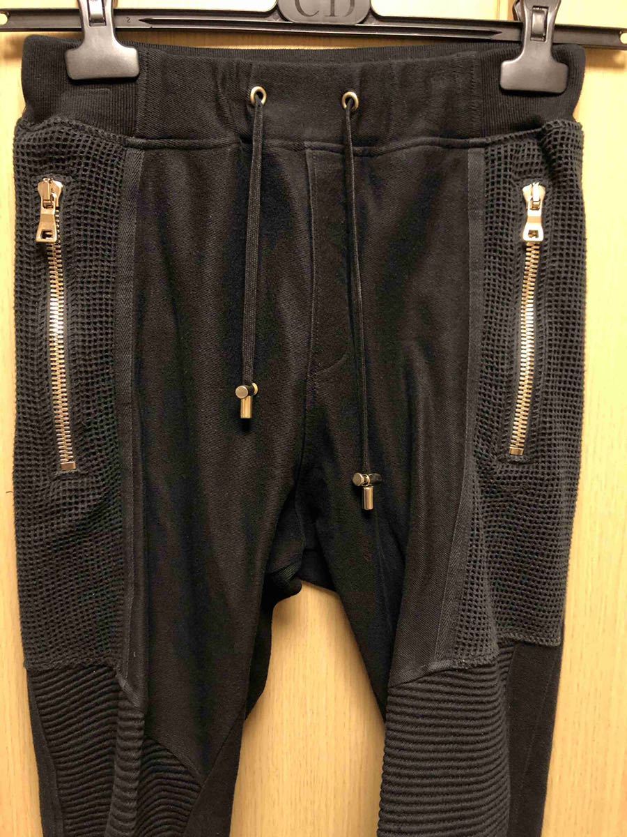 国内正規 17SS BALMAIN バルマン メッシュ切替 サルエル バイカー