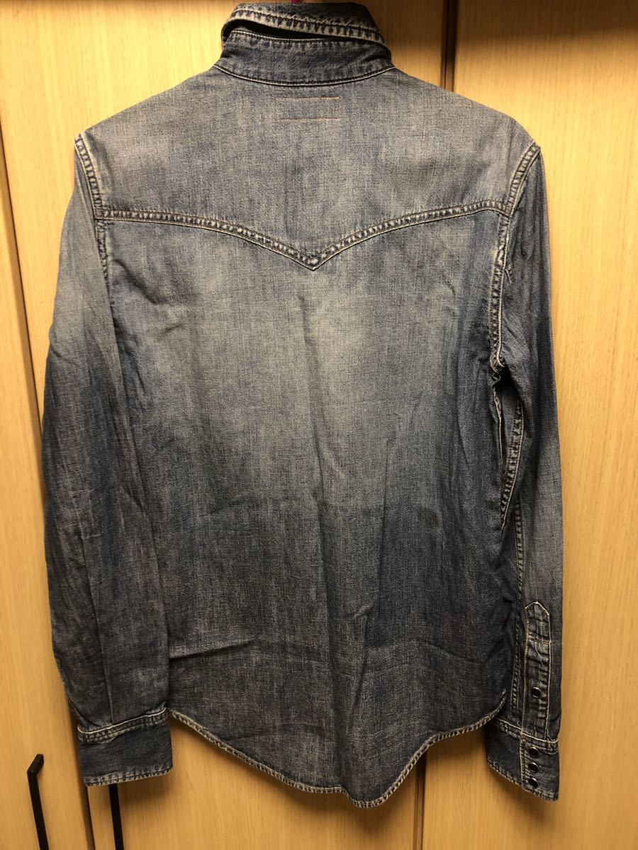 正規 18SS SAINT LAURENT PARIS サンローラン パリ デニム シャツ S