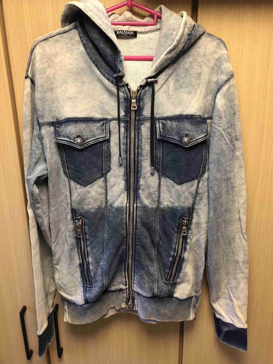 ヤフオク! - 正規 18AW BALMAIN バルマン デニム地 ジップア