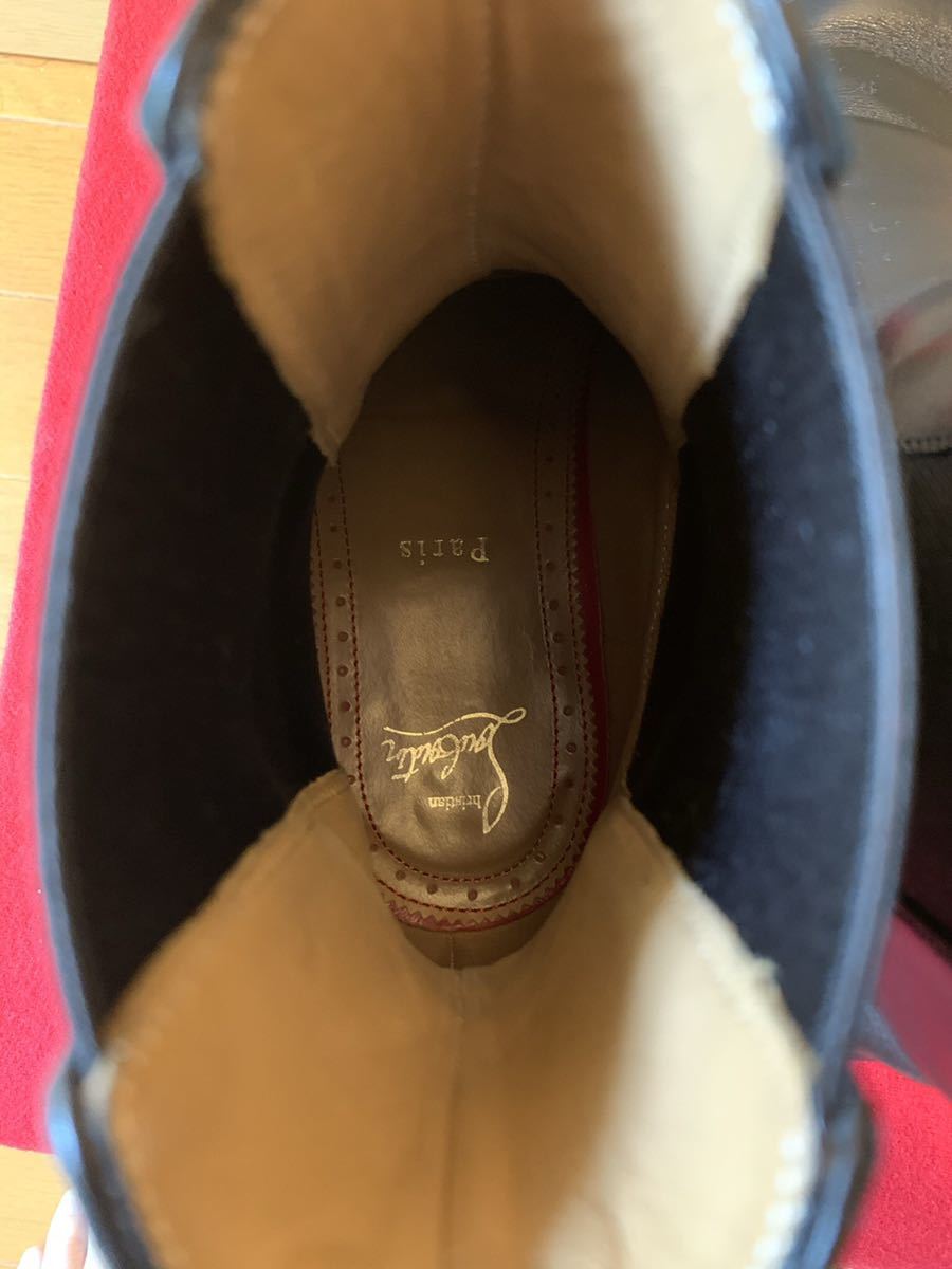 正規 Christian Louboutin クリスチャン ルブタン サイドゴア レザー
