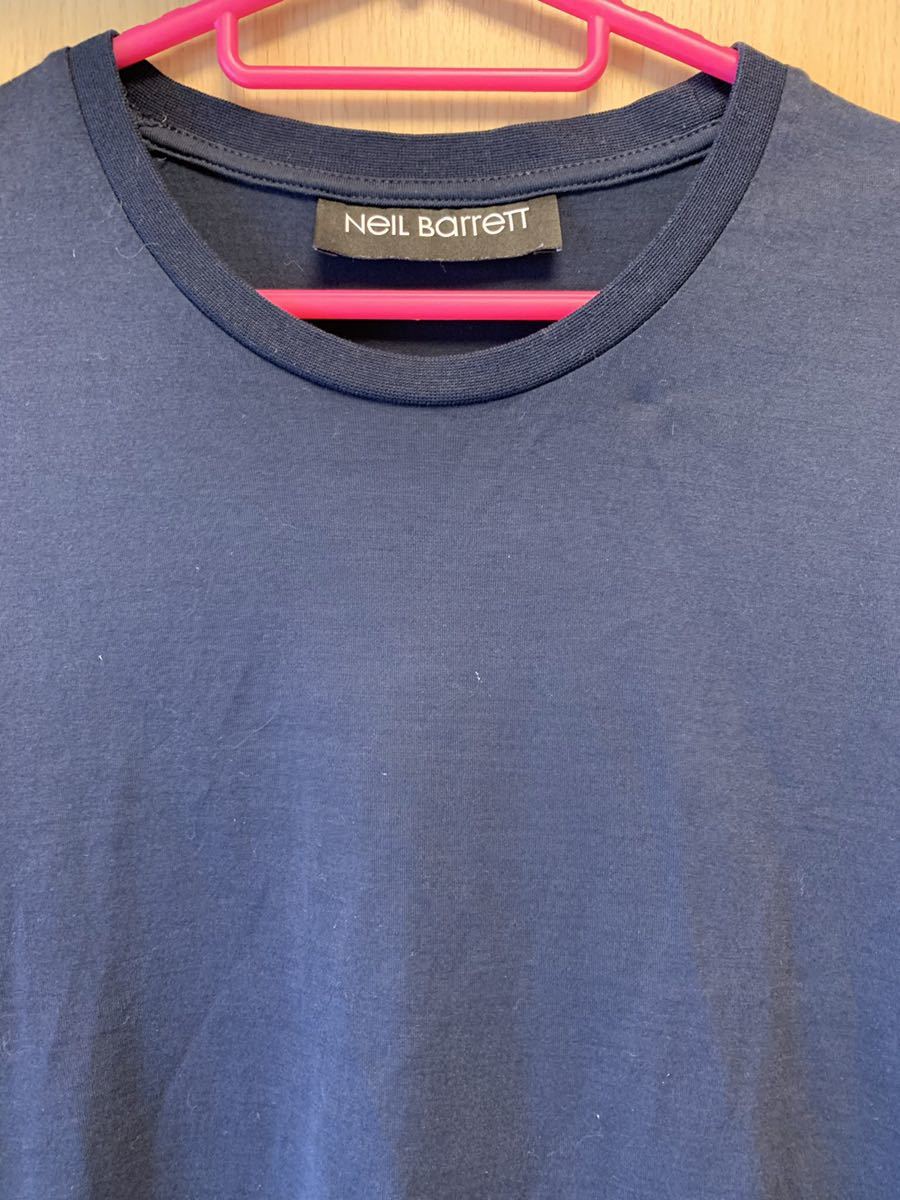 国内正規 18SS Neil Barrett ニールバレット クルーネック Tシャツ 紺