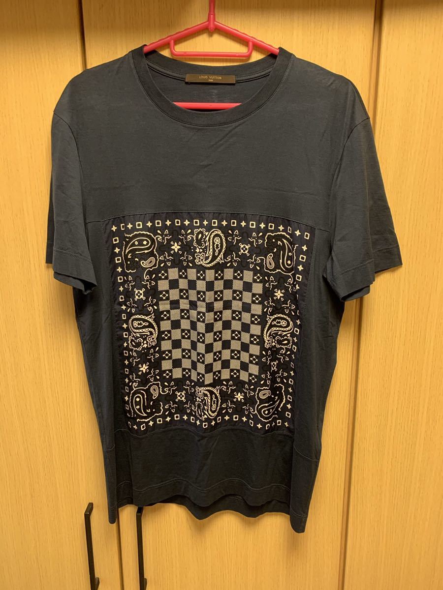 正規 14SS LOUIS VUITTON ルイ ヴィトン バンダナ ダミエ クルーネック