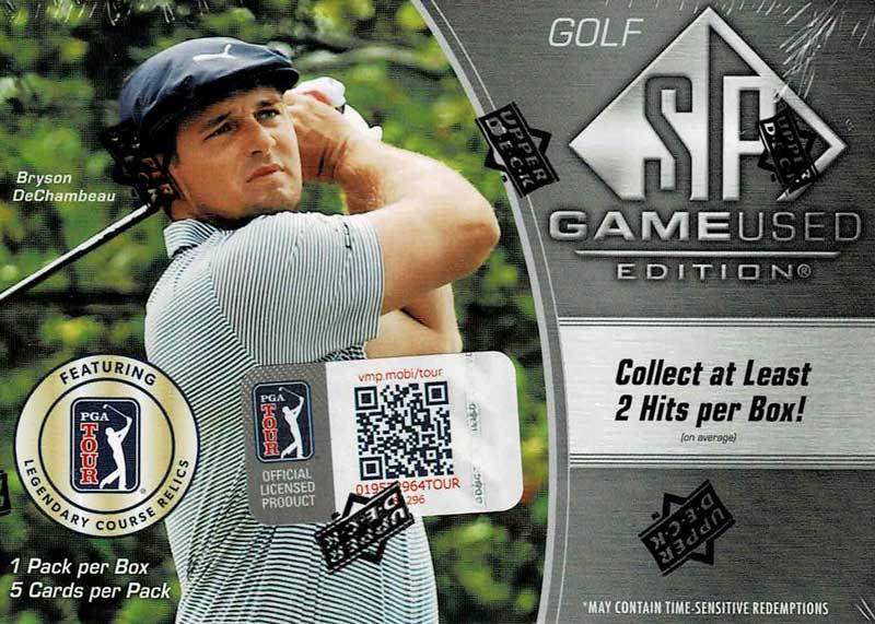 ゴルフカード 2021 Upper Deck Artifacts Golf Cards SP Game Used Golf Cards未開封BOX タイガー・ウッズ/ブライソン・デシャンボー