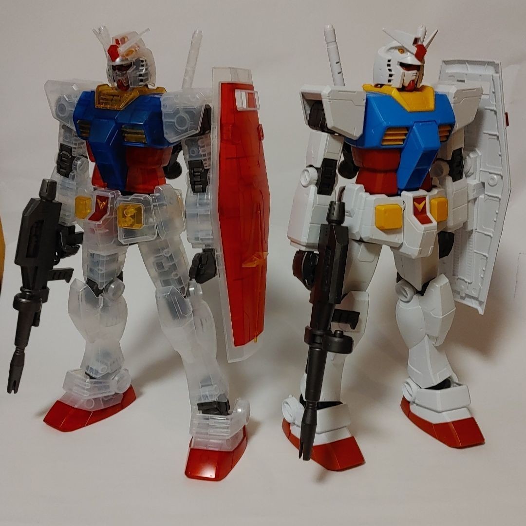 ガンプラ1番くじ メガサイズモデル 1/48 ソリッドクリア ガンダム RX-78-2 メガサイズモデル A賞 クリアカラー&ノーマルカラーセット ガンダム
