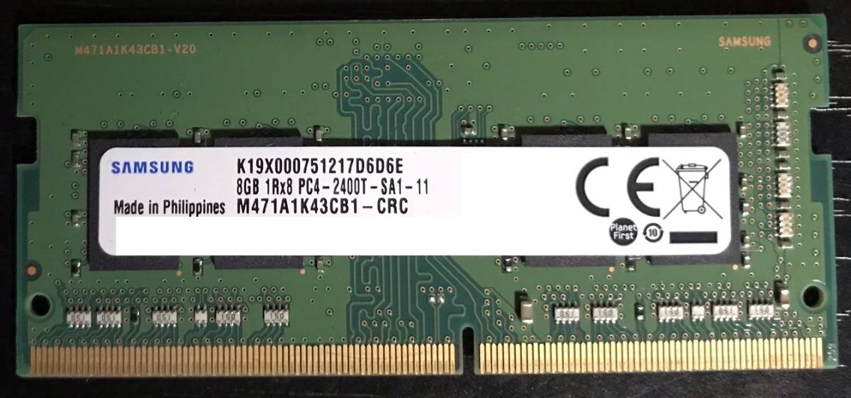 1円スタート SAMSUNG ノートPC用DDR4メモリ8GB PC4-2400T(その他 