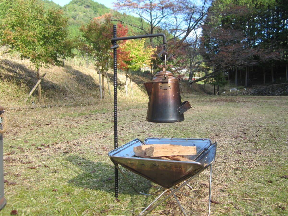 SALE】 【りょーすけ様】 焚き火スタンド 麻の葉柄アイアンテーブル