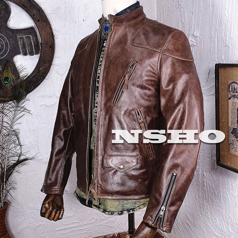 最安値挑戦  レザージャケット　コート　46 leather HAUTE イタリア製 レザージャケット