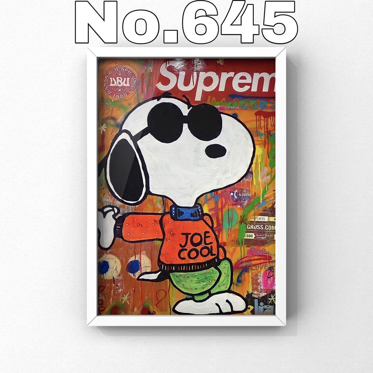 No 645 超高画質 シュプリーム Supreme スヌーピー Snoopy パロディ アート ポスター ウェルカムボード インテリア 絵画 額付 ポスター 売買されたオークション情報 Yahooの商品情報をアーカイブ公開 オークファン Aucfan Com