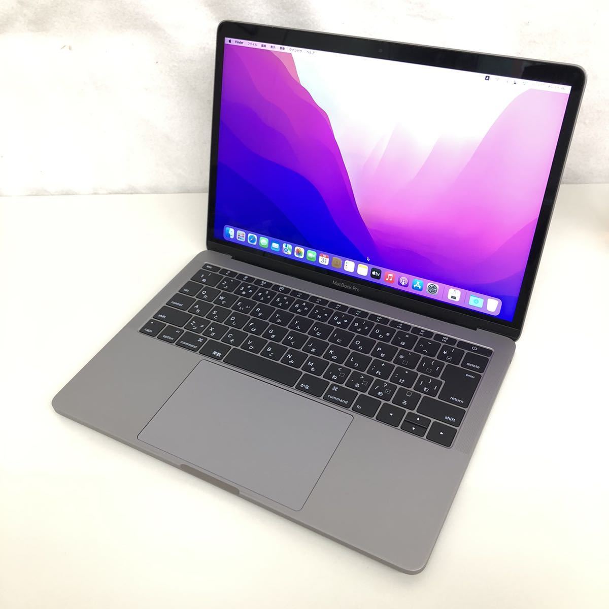 【ジャンク】Apple MacBook Pro 13インチ 2016 Two Thunderbolt3ports MLL42J/A Monterey/Core i5 2GHz/8GB/256GB/スペースグレイ/A1708_画像2