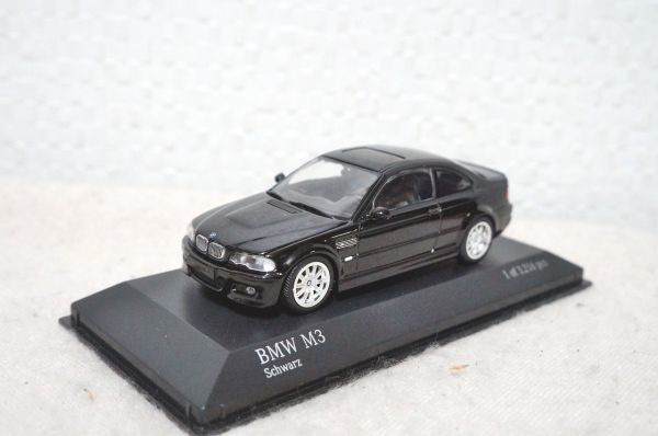 ミニチャンプス BMW M3 クーペ 2000 E46 1/43 ミニカー 黒