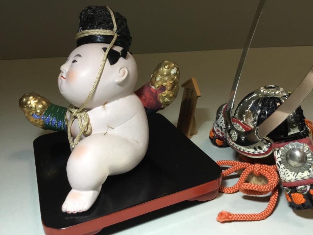 старый куклы императорского дворца * Okamoto шар вода * Mini шлем имеется традиция прикладное искусство .. кукла hinaningyo кукла для празника мальчиков ...... месяц украшение меч . доспехи 