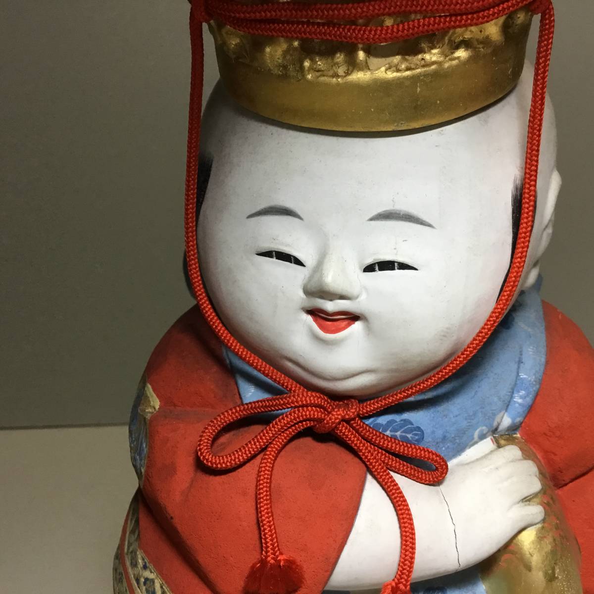 高級感 古い御所人形 大振り 鯛持ち 傷みあり 木彫? 伝統工芸 雛人形