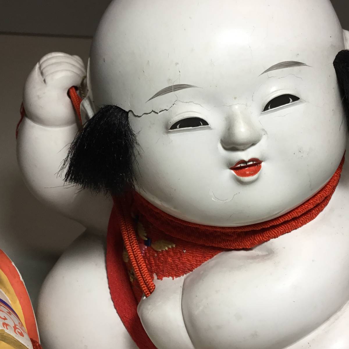 高級感 古い御所人形 大振り 鯛持ち 傷みあり 木彫? 伝統工芸 雛人形