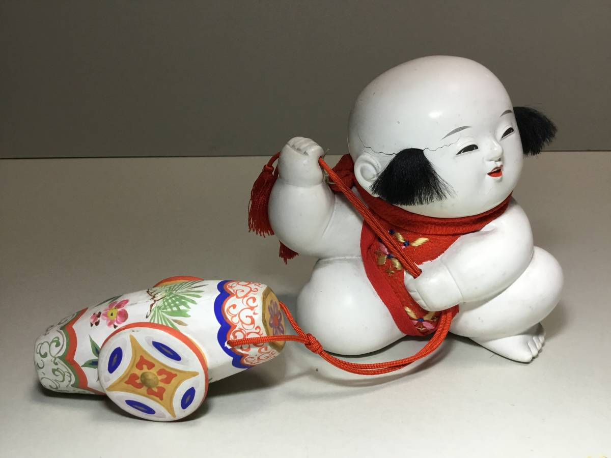 高級感 古い御所人形 大振り 鯛持ち 傷みあり 木彫? 伝統工芸 雛人形