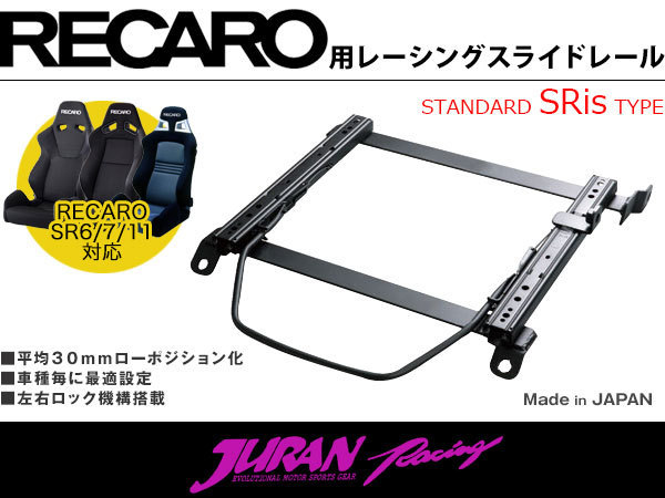JURAN シートレール SRisタイプ CR-X EF6 EF7 EF8 87.09～92.05 SR6 SR7 SR11 LX-F レール