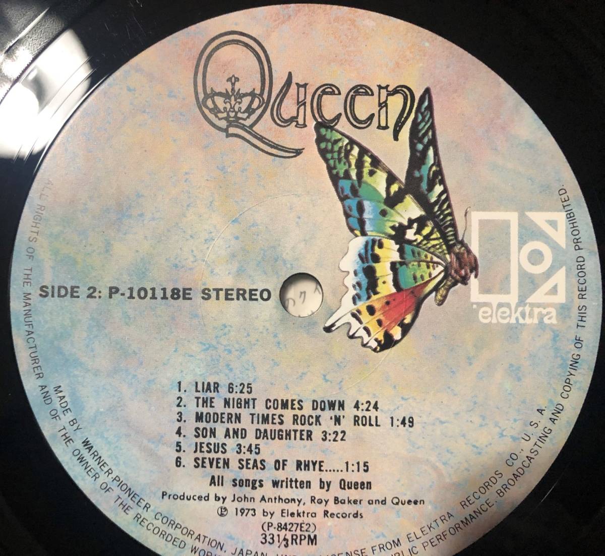 LP【ROCK】Queen / 戦慄の王女 【Elektra P-10118E・75年国内再発盤・帯付き・補充注文票付・Freddie Mercury・フレディーマーキュリー】_画像5