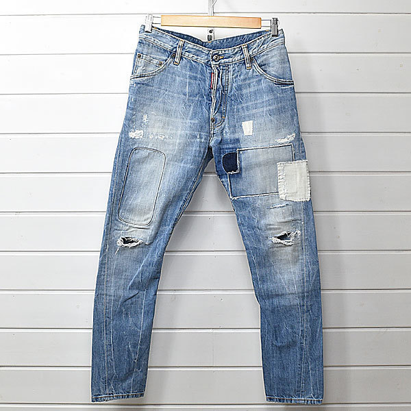 ディースクエアード Dsquared2 classic kenny twist jean クラシックケニー ツイスト ジーン デニムパンツ ダメージ加工 44｜21c3066*A_画像1