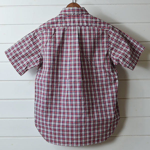 chimalalchimala short sleeves check pattern work shirt l/5i2851*A