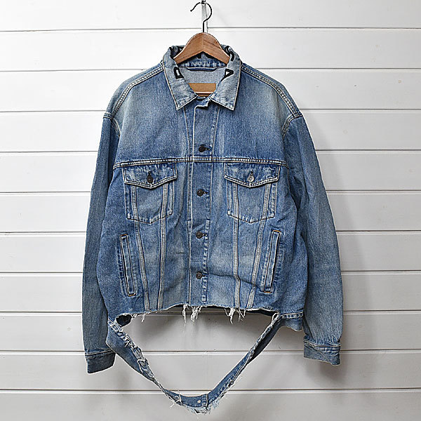バレンシアガ ネックロゴ デニム ジャケット 38 Balenciaga|21b0406*B
