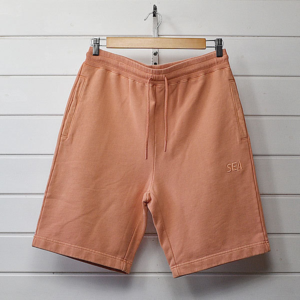 新品 WIND AND SEA pigment-dye sweat shorts スウェットショーツ ピグメント ダイ ショートパンツ Apricot M｜21h2753*A_画像1