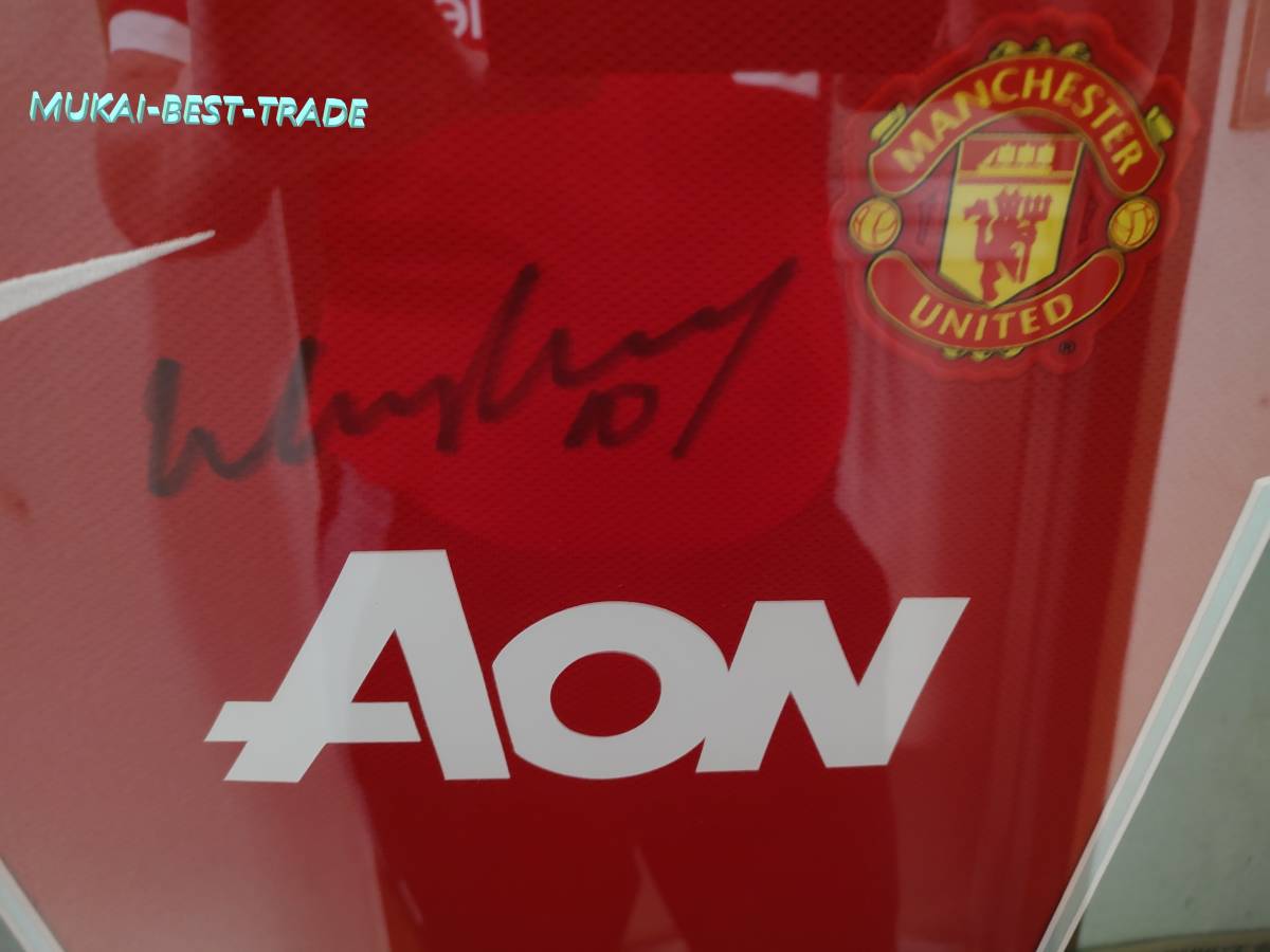 Wayne Rooney（ウェイン・ルーニー）　サイン　2011/12 ユニフォーム額　【証明書あり】マンチェスターユナイテッド_画像3