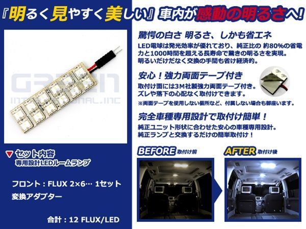 【メール便送料無料】 超高輝度LEDルームランプ キャリイトラック/キャリートラック DA63 H13～H17 12発/1P スズキ【FLUX 室内灯 電球_画像2