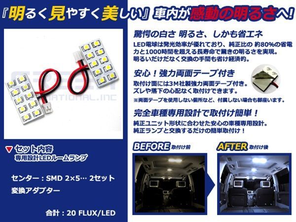 【メール便送料無料】 LEDルームランプ サンバー TW H2.2～ 20発【スバル SMD 室内灯 ルームランプ ホワイト 白 ルームランプセット_画像2