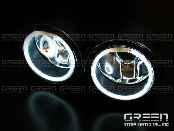  free shipping CCFL lighting ring built-in crystal glass foglamp Fit hybrid FIT Hybrid GP5 Honda original type 