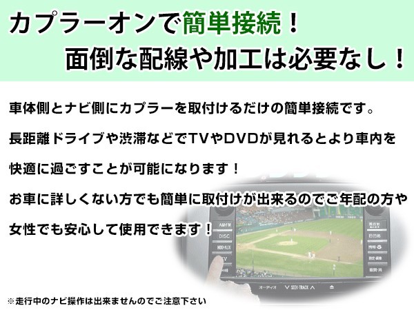 【メール便送料無料】 走行中にテレビが見れる テレビキット NH3T-W55 2005年モデル トヨタ ディーラーオプションナビ ジャンパーキット_画像3