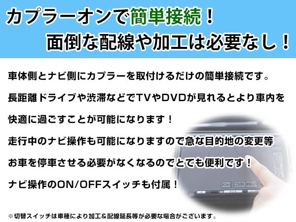 【メール便送料無料】 走行中にテレビが見れる＆ナビ操作ができる テレビナビキット NSZN-W61(N146) 2011年モデル ダイハツ_画像3