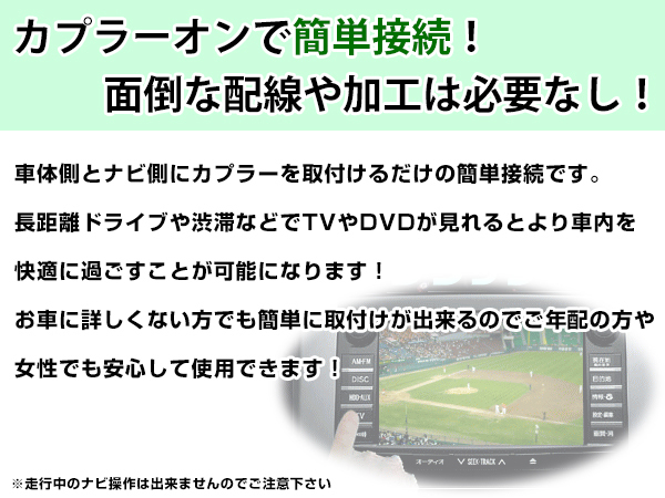 【メール便送料無料】 走行中にテレビが見れる テレビキット ブレビス JCG10/JCG11/JCG15 前期 H13.6～H16.3 ジャンパーキット カーナビ_画像3