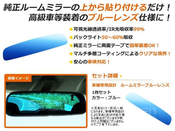 【メール便送料無料】ヴェゼル ブルーレンズミラー RU3/4 ワイド 広角仕様 ブルーミラー サイドミラー ドアミラー 補修 青_画像2