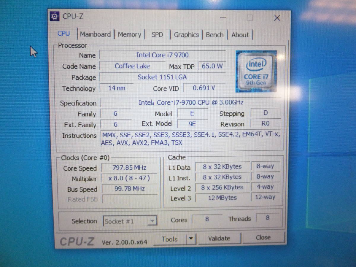 049 富士通 ESPRIMO D588/B Core i7 9700 3.00GHz 最大4.7GHz/DDR4 16GB/HDD 500GB_画像8